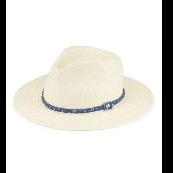 Rag & Bone packable straw fedora - natural midtweed Size L - Picture 1 of 5